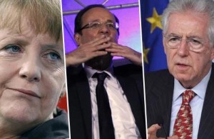 monti merkel e hollande