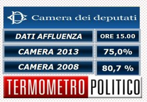 Affluenza alla Camera elezioni politiche 2013