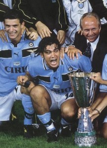 Sérgio Conceição, match winner nell'unico precedente in Supercoppa tra Juventus e Lazio (2-1 per i biancocelesti nel 1998)