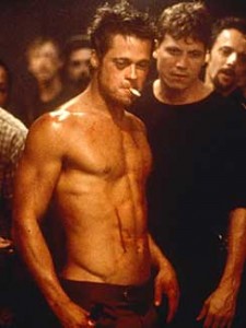 Brad Pitt in una scena di "Fight Club"