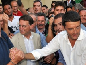 Renzi tra i militanti del Pd