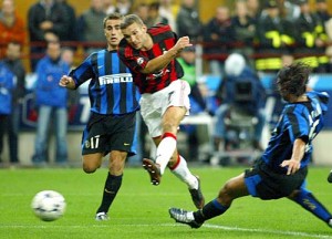 Andrij Shevchenko è il capocannoniere dei derby di Milano, con 14 reti realizzate