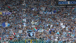 La Curva Nord, casa dei tifosi laziali