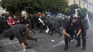 guerriglia nel centro roma