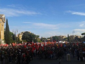 roma manifestazione da piazza san giovanni 19 ottobre 2013
