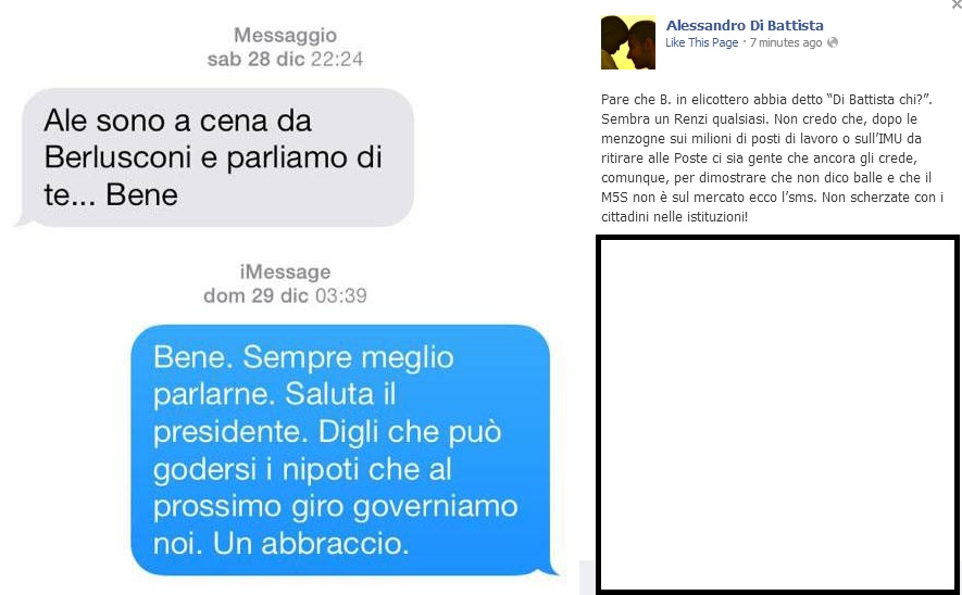 M5S Di Battista "Berlusconi voleva incontrarmi"