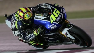 Rossi durante il MotoGP del Qatar nel 2013.