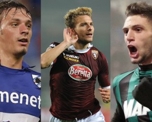 Gabbiadini (Sampdoria), Immobile (Torino) e Berardi (Sassuolo). Tre attaccanti per il futuro della nazionale