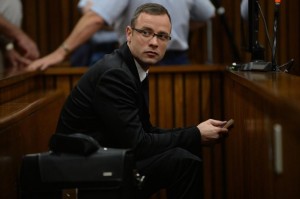 Pistorius durante il processo