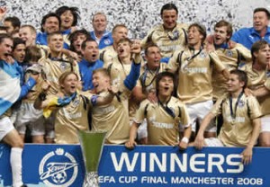 Lo Zenit di San Pietroburgo ha vinto la Coppa Uefa nel 2008