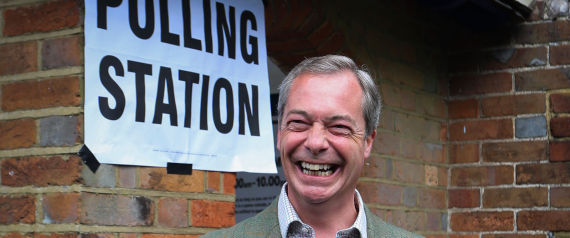 Elezioni europee, Nigel Farage al voto a Londra.