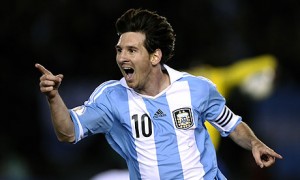 Messi con la maglia dell'Argentina