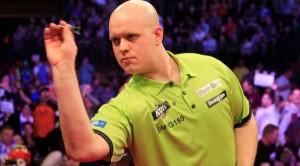 Michael van Gerwen, campione mondiale di freccette.