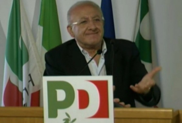 Il governatore della Campania Vincenzo De Luca