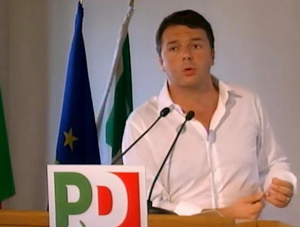 renzi durante il suo intervento nella direzione pd