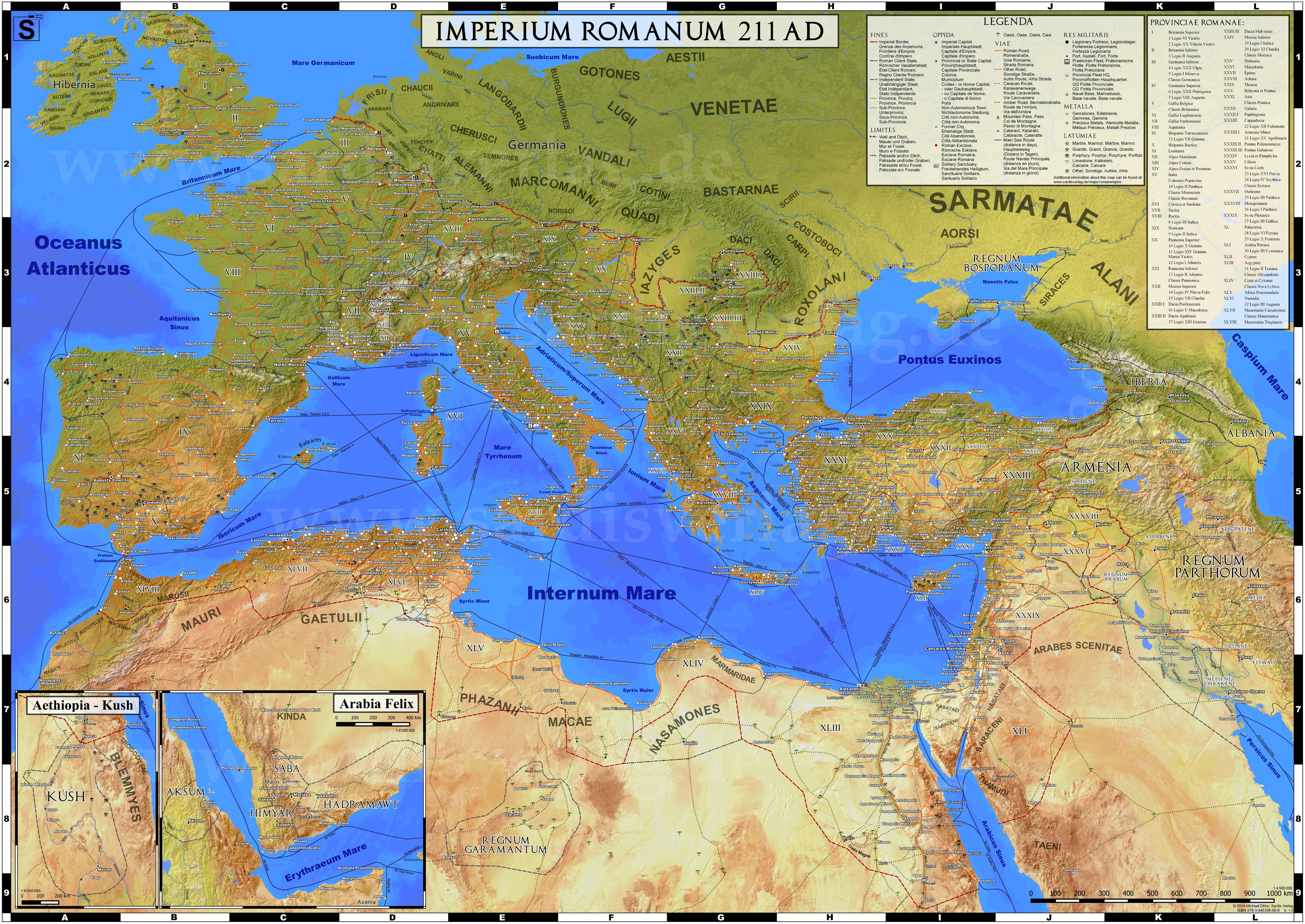 mappa impero romano