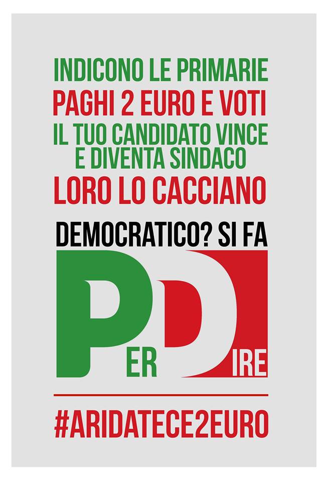 Roma, Marino, elezioni, manifesto a difesa del sindaco marino e dell'istituto delle primarie 
