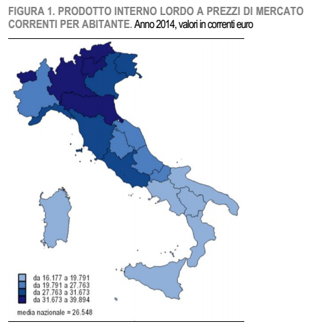 PIL Italia , mappa delle regioni italiane