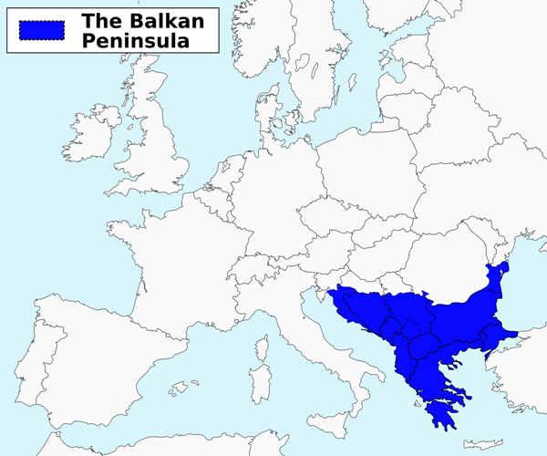 Situazione Balcani, mappa penisola balcanica