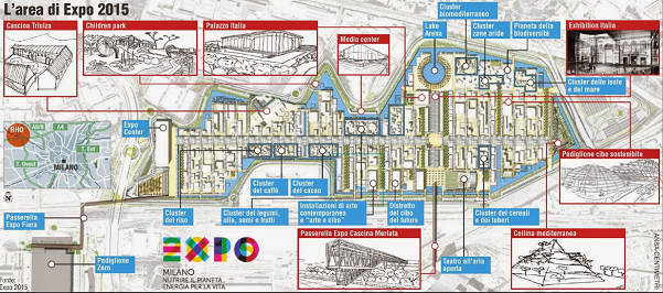 expo, milano, ricerca, piantina dei padiglioni di expo 2015 grafico a cura di ansa-centimetri