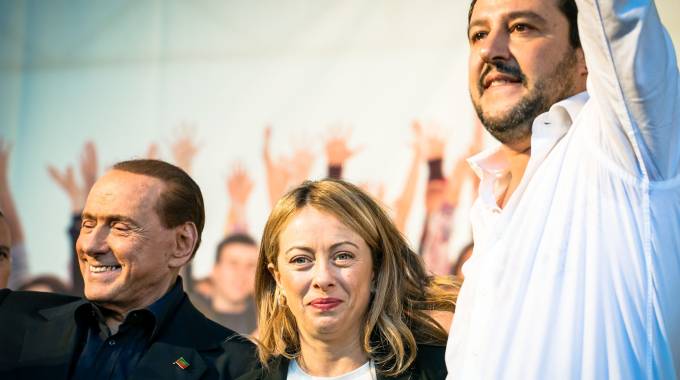 elezioni romasalvini, berlusconi e meloni