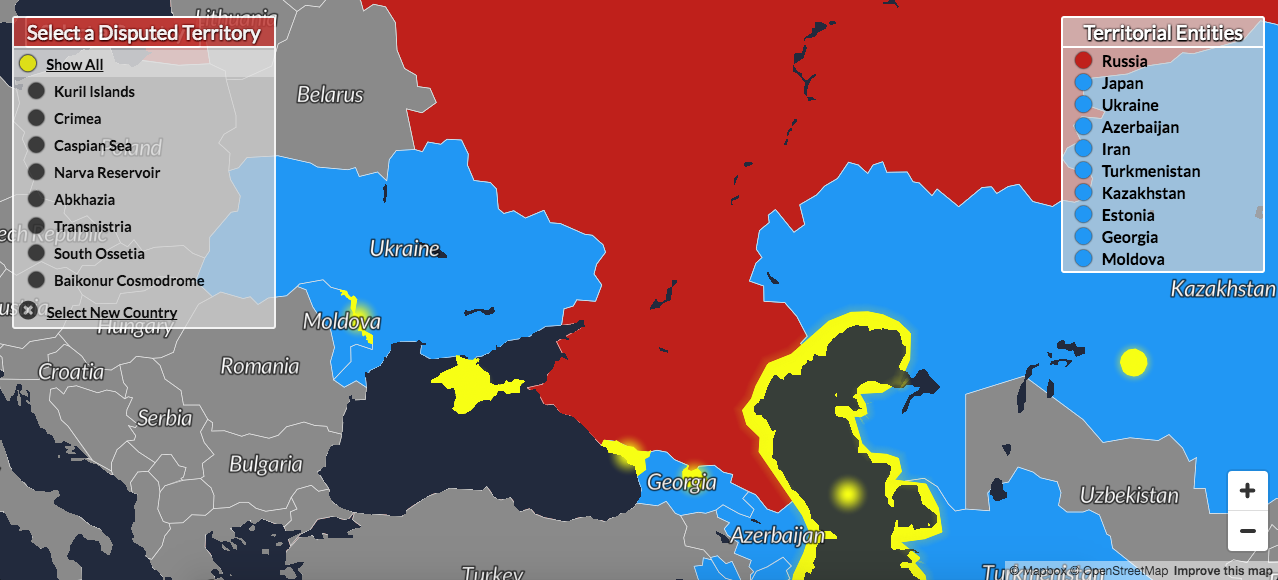 mappa dispute territoriali, dispute territoriali, russia crimea