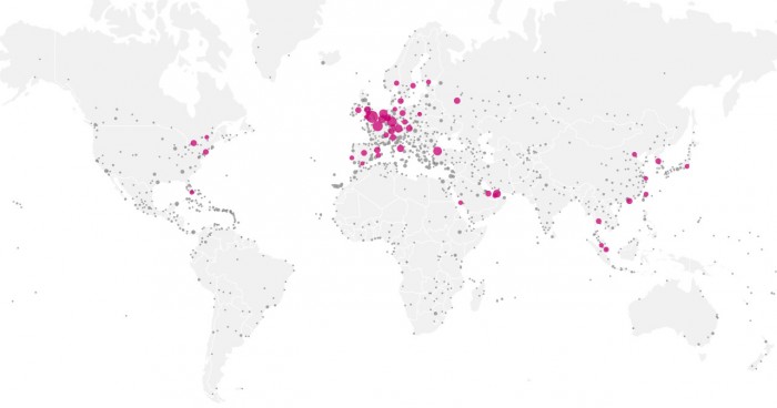 mappa città collegamenti