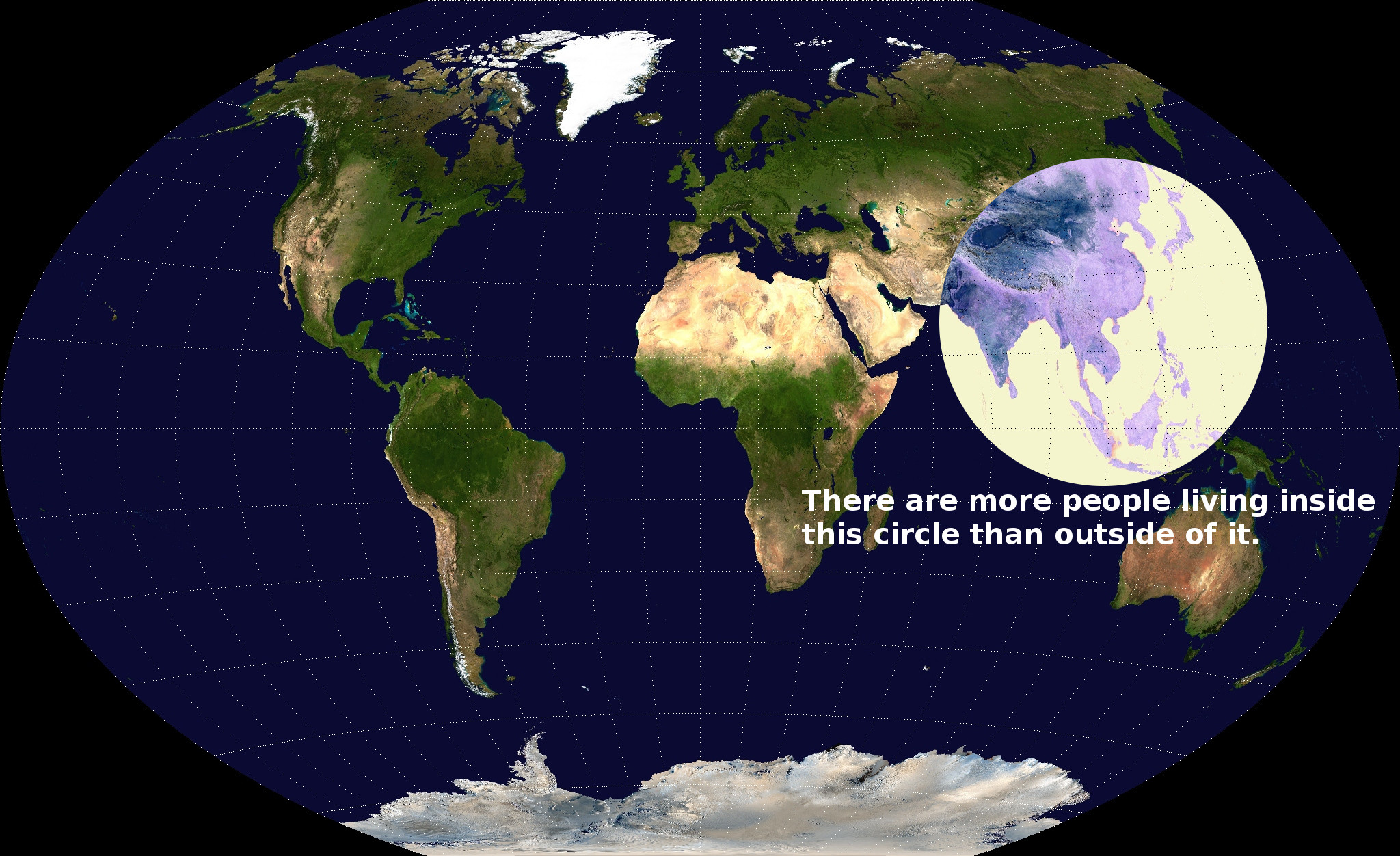popolazione mondiale mappa