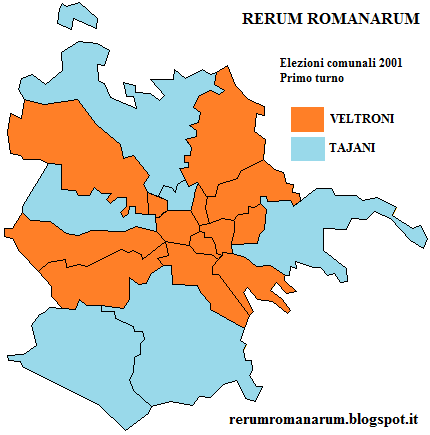 elezioni comunali roma Mappa Elezioni Comunali 2001 Municipi