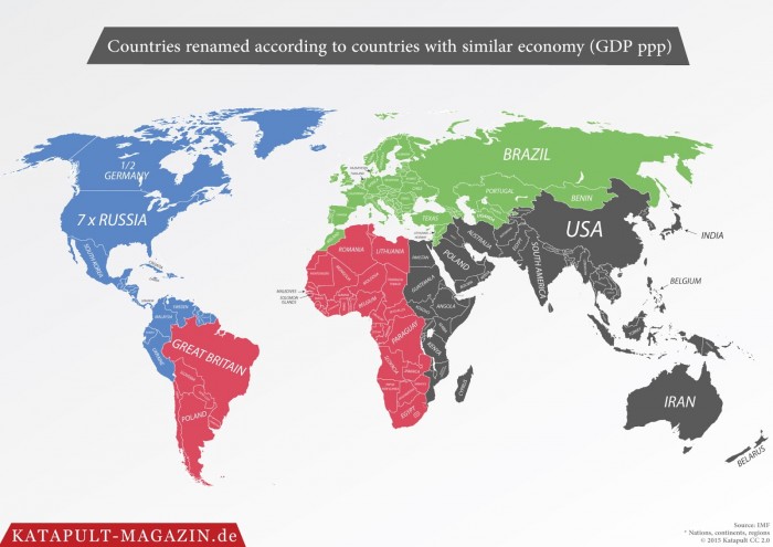 PIL economia mondiale mappa
