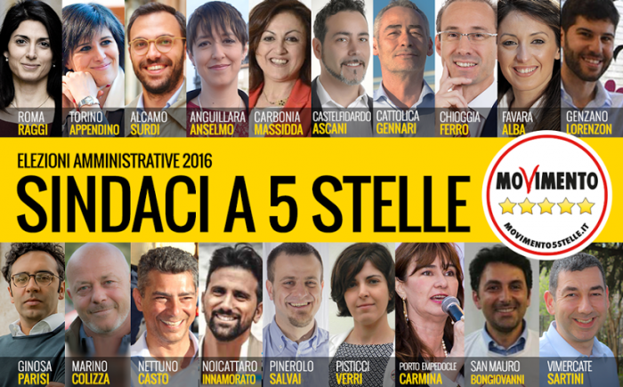 i nuovi sindaci del m5s eletti al ballottaggio del 19 giugno 2016