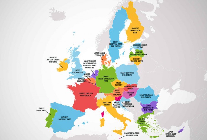 mappa peggiori paesi UE economia e società