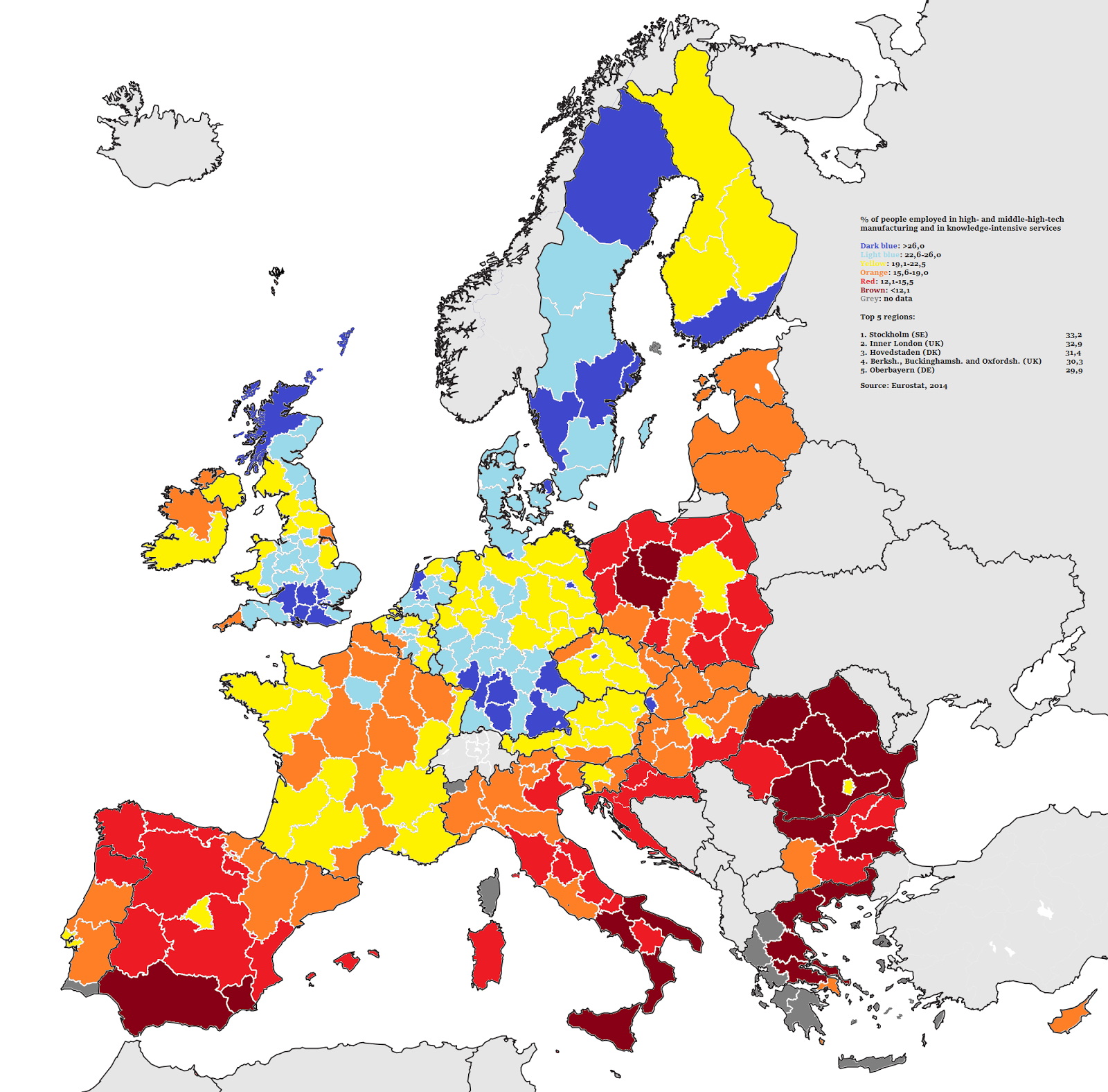occupazione in Europa, mappa dell'Europa