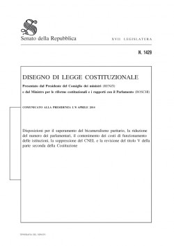 copertina riforma costituzionale referendum