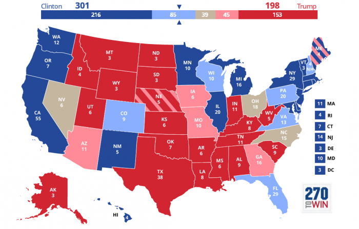 sondaggi usa situazione e previsioni al 18 ottobre mappa elettorale e intenzioni di voto stato per stato