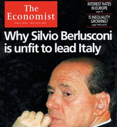 copertina Economist Berlusconi 2001