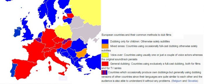 mappe cinema doppiaggio