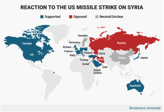 mappe, attacco siria usa