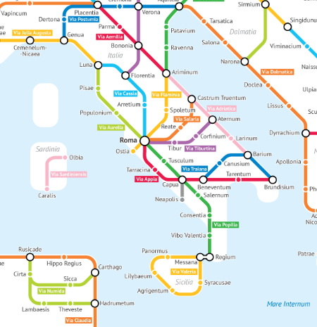 mappa della metropolitana, Italia