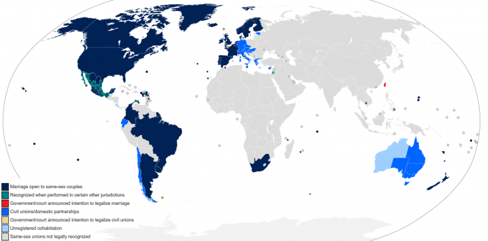 mappe LGTB matrimoni gay