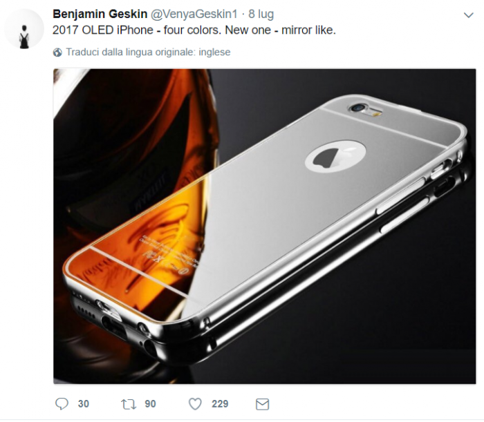 iPhone 8 rumors: il leak di Geskin 