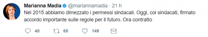 Rinnovo contratto statali, il tweet della Madia