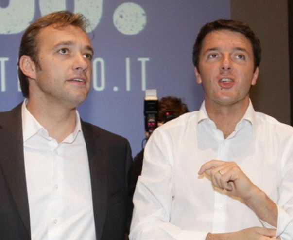 matteo richetti, partito democratico, rottamazione, renzi e richetti durante un'iniziativa per le primarie del pd