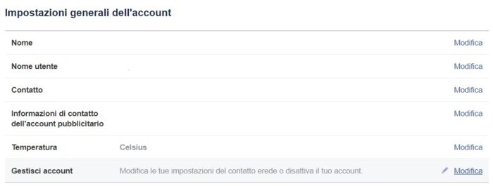 Come cancellare account Facebook: disattivazione 2