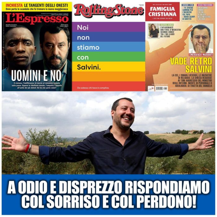 post twitter di salvini dopo le accuse di razzismo xenofobia