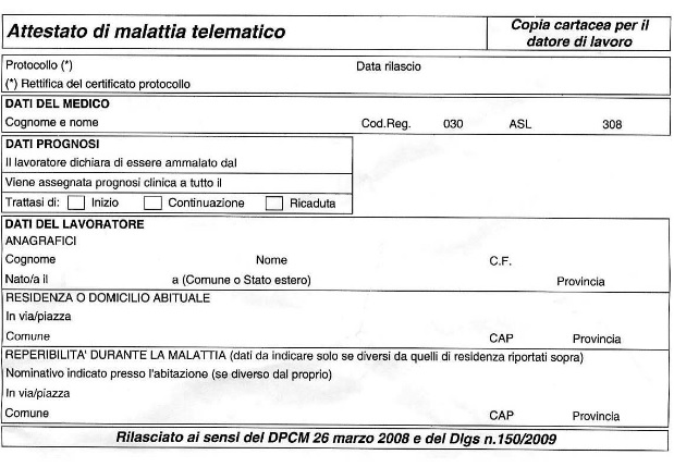 certificato di malattia telematico inps