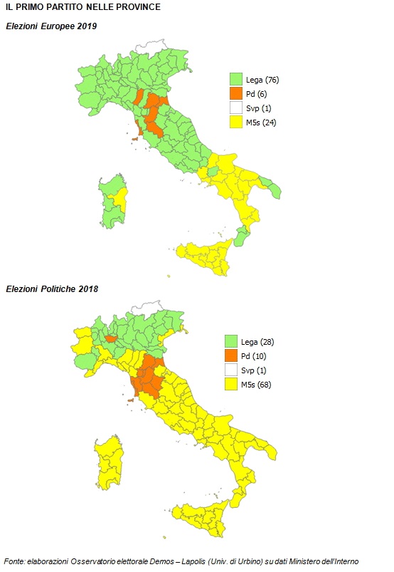 sondaggi politici demos, 2018