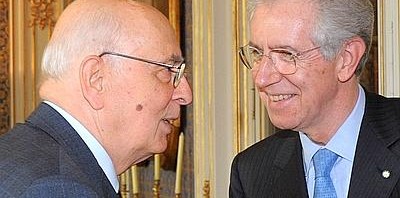 monti premier, regia di napolitano