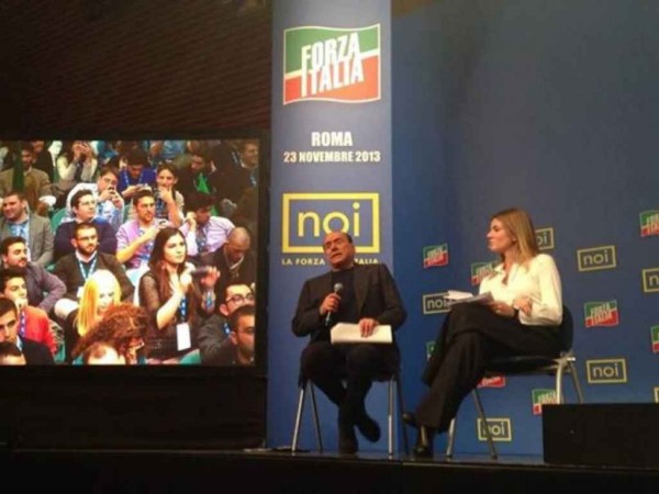 decadenza Forza Italia in piazza, Berlusconi