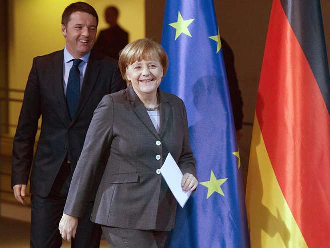 matteo renzi angela merkel